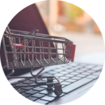 Mini trolly on keyboard image